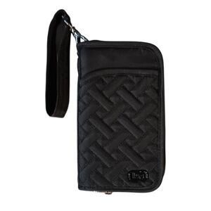 Lug Tandem Zip SE RFID Wallet in Black with a Quilted Design